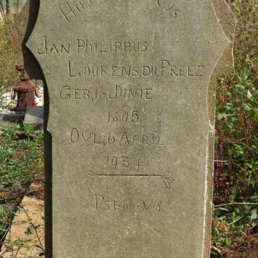 PREEZ Jan Philippus Lourens, du 18?5-1934