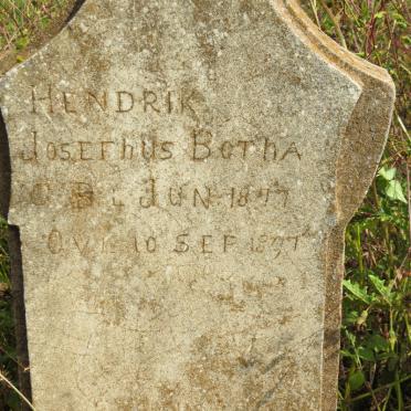 BOTHA Hendrik Josephus 1877-1897