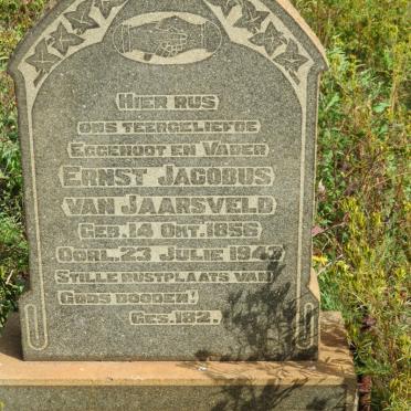 JAARSVELD Ernst Jacobus, van 1856-1943