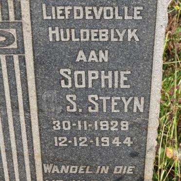 STEYN Sophie S. 1928-1944
