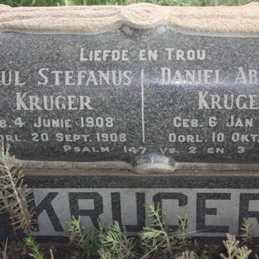 KRUGER Paul Stefanus 1908-1908 :: KRUGER Daniel Abraham 1911-1911