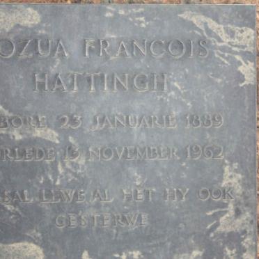 HATTINGH Jozua Francois 1889-1962