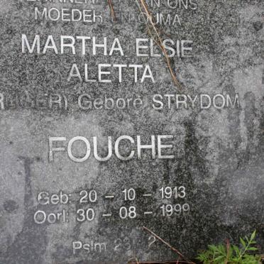 FOUCHE Martha Elsie Aletta nee STRYDOM 1913-1999