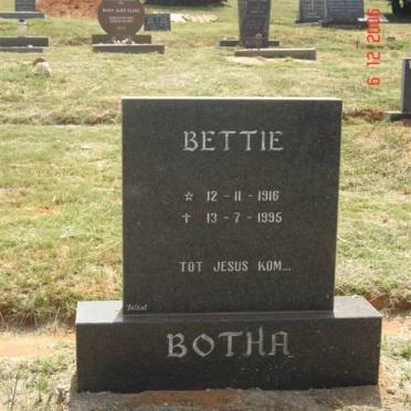 BOTHA Bettie 1916-1995