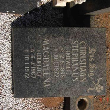 ASWEGEN Christiaan Stephanus, van 1965-1972 :: ASWEGEN Magdalena, van 1967-1972