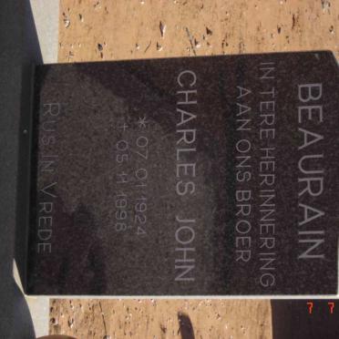 BEAURAIN Charles John 1924-1998