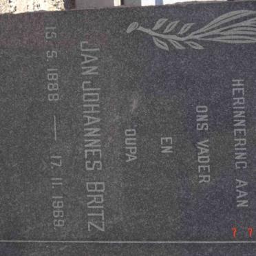 BRITZ Jan Johannes 1888-1969 &amp; Leviena C.H. 1889-1962