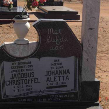 BOTHA Jacobus Christoffel 1925-1997 &amp; Johanna Aletta 1931-