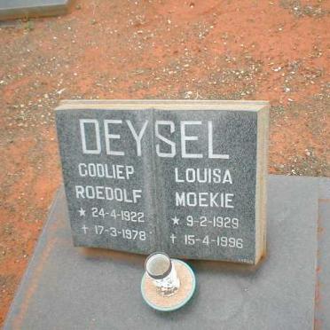 DEYSEL Godliep Roedolf 1922-1978 &amp; Louisa Moekie 1929-1996