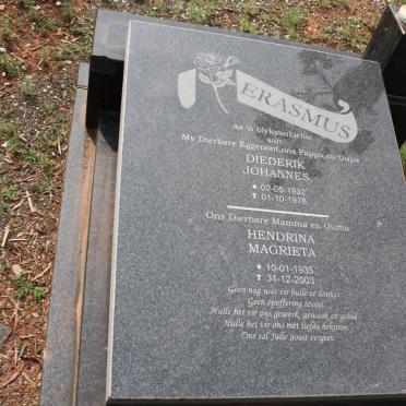 ERASMUS Diederik Johannes 1932-1978 &amp; Hendrina Magrieta 1935-2003