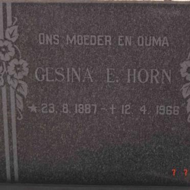 HORN Gesina E. 1887-1966