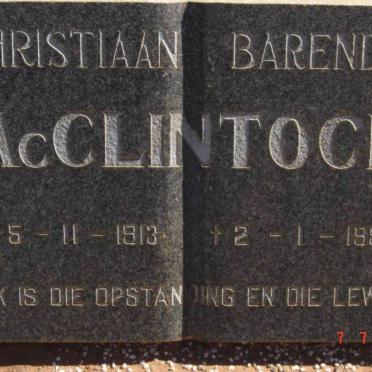 McCLINTOCK Christiaan Barend 1913-1981