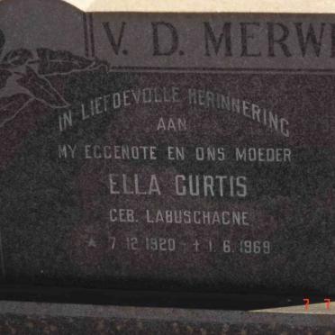 MERWE Ella Curtis, v.d. nee LABUSCHAGNE 1920-1969
