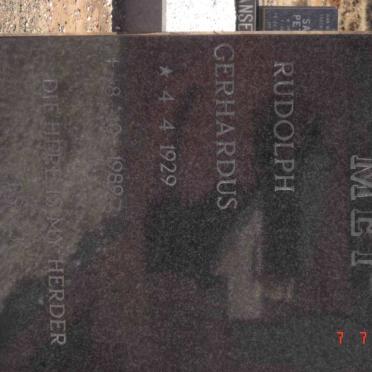 MEY Rudolph Gerhardus 1929-1989