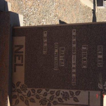 NEL Frikkie 1903-1969 &amp; Martha PRETORIUS 1907-