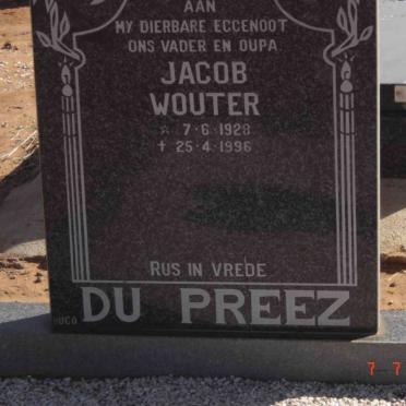 PREEZ Jacob Wouter, du 1928-1996