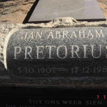 PRETORIUS Jan Abraham 1907-1981 &amp; Susanna Magdalena 1909-2006