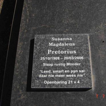 PRETORIUS Susanna Magdalena 1909-2006