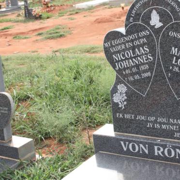 RÖNGE Nicolaas Johannes, von 1938-2009 &amp; Martha Louisa 1947-