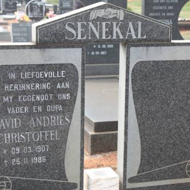 SENEKAL David Andries Christoffel 1907-1986