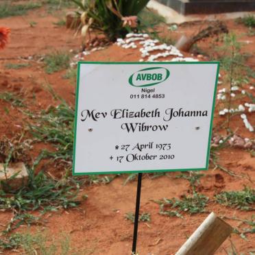 WIBROW Elizabeth Johanna 1973-2010