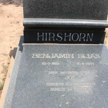 HIRSHORN Benjamin Elias 1901-1971