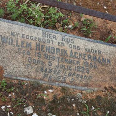 ACKERMAN Willem Hendrik 1858-1923