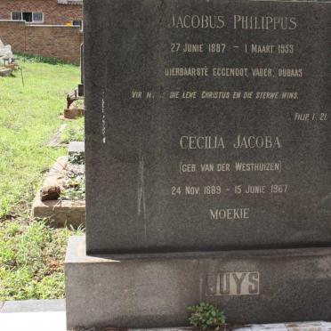 BUYS Jacobus Philippus 1887-1953 &amp; Cecilia Jacoba VAN DER WESTHUIZEN 1889-1967