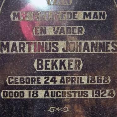 BEKKER Martinus Johannes 1868-1924 