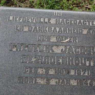 BEZUIDENHOUT Frederik Jacobus 1871-1944