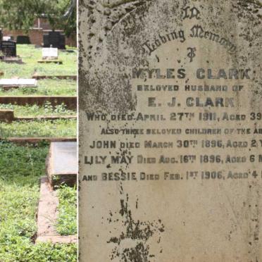 CLARK Myles -1911 :: CLARK John -1896 :: CLARK Lily May -1896 :: CLARK Bessie -1906