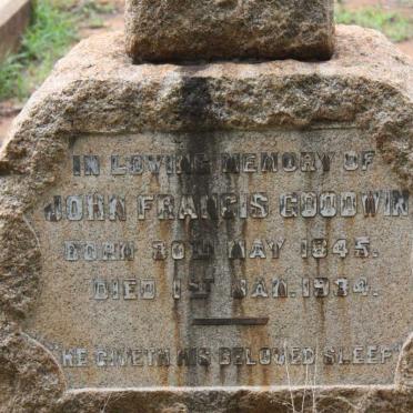 GOODWIN John Francis 1845-1934