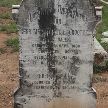 GROOTVELD Gerritje Magrietje nee V. DALEN 1866-1897 :: GROOTVELD Hebelina Maria 1895-1896