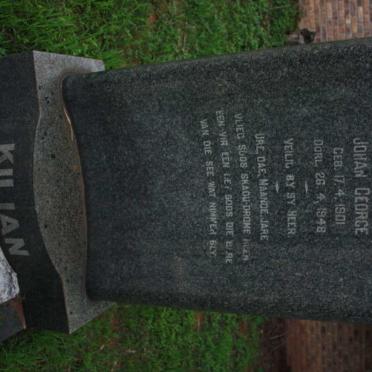 KILIAN Johan George 1901-1948