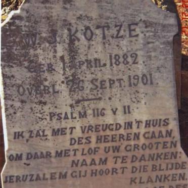KOTZE W.J. 1882-1901 