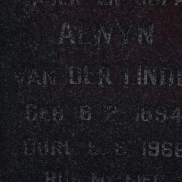 LINDE Alwyn, van der 1894-1966
