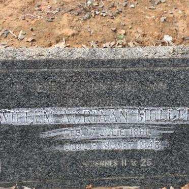 MULLER Willem Adriaan 1861-1948