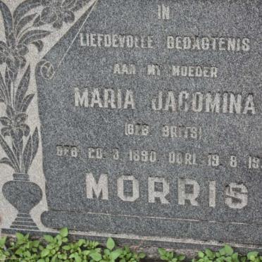 MORRIS Maria Jacomina nee BRITS 1890-1935