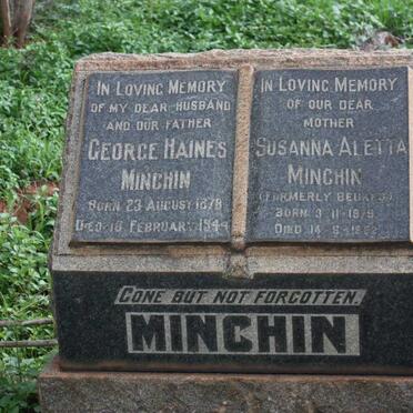 MINCHIN George Haines 1878-1944 &amp; Susanna Aletta BEUKES 1879-1952