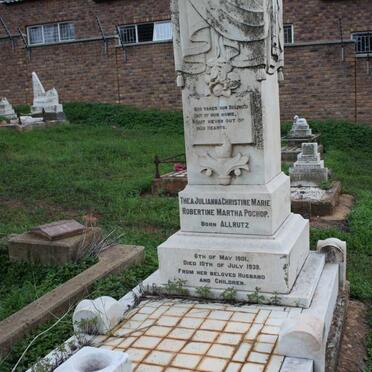 POCHOP Thea Julianna Christine Maria Robertine Martha nee ALLRUTZ 1901-1939