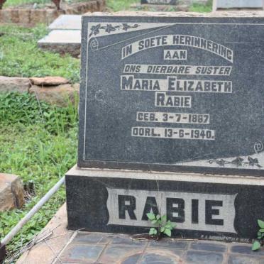 RABIE Maria Elizabeth 1887-1940
