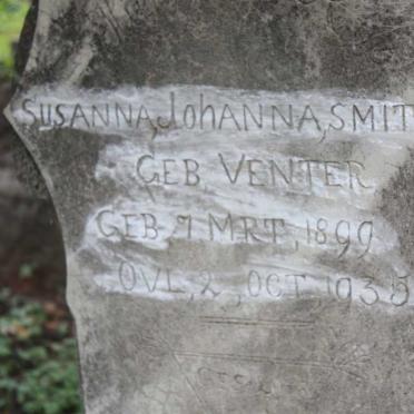 SMIT Susanna Johanna nee VENTER 1899-1935