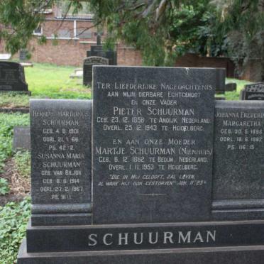 SCHUURMAN Pieter 1858-1943 &amp; Martje NIENHUIS 1862-1953
