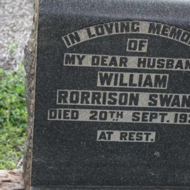 SWANN William Rorrison -1939