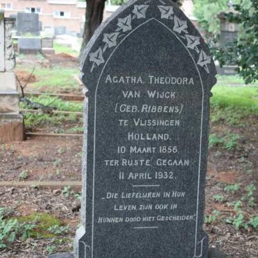 WIJCK Agatha Theodora, van nee RIBBENS 1856-1932