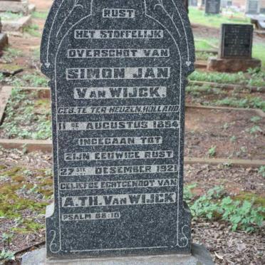 WIJCK Simon Jan, van 1854-1921