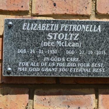 STOLTZ Elizabeth Petronella nee McLEAN 1930-2015
