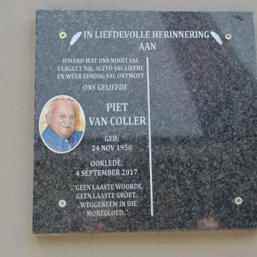 COLLER Piet, van 1950-2017