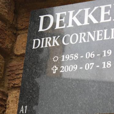DEKKER Dirk Cornelius 1958-2009