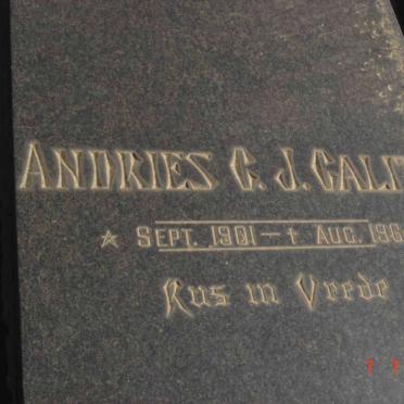 CALITZ Andries C.J. 1901-1964